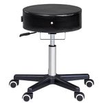 Master Massage Deluxe Beauty Rolling Swivel Hydraulic Stool, Black Luster