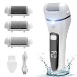 Callus Remover for Feet by AZAH with 3 Custom Rollers & Led Light (1 YEAR WARRANTY) 2100 RPM & 1200 MAH Battery Foot Callus Remover & Dead Skin Remover Foot | Soft & Healthy Heels with Callus Remover