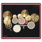 ZLDYPINK 6 Ft x 6 Ft Drum Rug Drum Mat, Area Rugs for Living Room Washable Stain Resistant Non Skid Rubber Backing - Large Floor Modern Simplicity Carpet Cushioned Softness Family & Pet Friendly