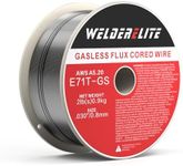 WelderElite 0.030" Gasless Flux Core MIG Wire, Single 2lb Spool, E71T-GS, for Galvanized, Stainless & Mild Steel Welding