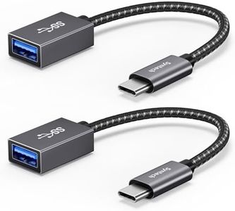 Syntech USB C to USB Adapter, 2 Pack USB C to USB 3, 10Gbps Type C, Thunderbolt 3 to USB Female Adapter OTG Cable Compatible with iPhone 17/16/15 Pro Max, iPad mini 6, MacBook Pro/Air, Space Gray
