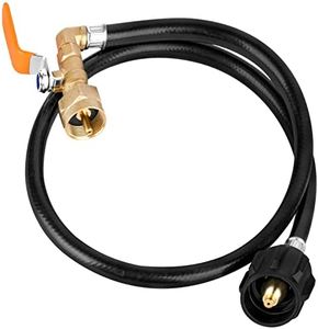 Aekops Upgrade Propane Tank Filler Adapter 1 Pound, 36" Propane Refill Adapter Hose with Shutoff Valve, Propane Bottle Refill Adapter for Filling 1lb Bottles from 20lb Tank - 350 PSI, QCC Type1 Inlet