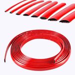 Self-Adhesive Car/Truck/RV Side Body Trim Strip, Automotive Car Molding Trim Glossy Red Dashboard Trim Strip Universal Bumper Window Door Body Side and Household Furniture Surfaces Decorative Strip (