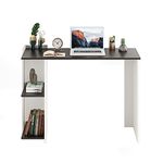 FURNEASER Lumia Engineered Wood Study Table, Workstation, Computer, Laptop, WFH Office Desk, Gaming Table with Storage (Wenge & White)