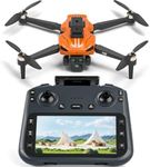 GPS Drone with Camera 4K Long Range for Adults,4.5" LCD RC Screen,Camera Drone Professional Follow Me Obstacle Avoidance for Beginners,Auto Return Circle Fly Altitude Hold,Low Battery Alert