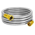 Metal Garden Hose 5FT, Stainless Steel 304 Water Hose, Flexible No Kink Hose, Lightweight, Tough, Rust-proof for Yard, Outdoor, RV