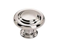 Amerock | Cabinet Knob | Polished Chrome | 1-5/16 inch (33 mm) Diameter | Inspirations | 10 Pack | Drawer Knob | Cabinet Hardware