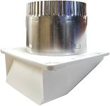 Lambro White 4-inch Plastic Under Eave Vent with Weather Damper and Tail Pipe (143WTP)
