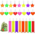 Bekecidi 24 PCS Safety Reflector Pendants Reflective Keychain Kids Reflector Pendant Keyring Safety Reflector with Chains for School Bag, Backpacks, Walking, Running, Cycling