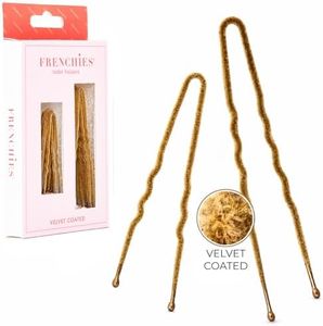 Frenchies Ultra Flocked Extra Soft French Twist Hair Pins for Women, Girls, Teens Buns, Wedding Hair Accessories, Womens Updo Hairstyles, Hair Extensions or Wig, 20 Count, Blond