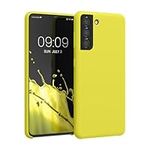 kwmobile Case Compatible with Samsung Galaxy S21 Case - TPU Silicone Phone Cover with Soft Finish - Lemon Yellow