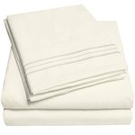 1500 Supreme Collection Extra Soft California King Sheets Set, Ivory - Luxury Bed Sheets Set with Deep Pocket Wrinkle Free Hypoallergenic Bedding, Over 40 Colors, California King Size, Ivory