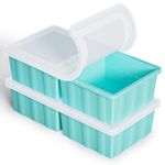 Silicone Freezer Tray for Soup Ice Cubes: 2-Cup Freezing Tray for Meal Prep - 2 Pack Silicon Soup Portion Freeze Tray Make Stock Souped Ice Cube