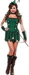 Starline Women's Lovely Robin Sexy 4 Piece Costume Dress Set, Green, Large