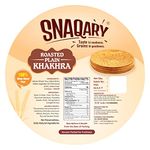 Snaqary All In 1 Whole Wheat Flour Khakhra Roasted Plain Khakhra, Pack of 3, Healthy Indian Snacks, Crispy and Crunchy Delicious snacks