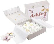 Lizush Luxury Spa Gift Basket And Self Care Gifts For Women With Lavender, Lemongrass, Mint, Eucalyptus Bath Bombs - Personalized - 14 Piece Set