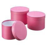 OASIS Symphony Lined Florist Hat Boxes - Set of 3 - Strong Pink