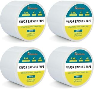 4 PC 4" x 180' Vapor Barrier Tape 9 Mil White Polyethylene Insulation Tape