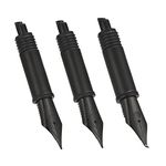 Set of 3 Hongdian Fountain Pen Black Nibs (Fine, Extra Fine and Bent Nib) for Black Forest 1850, 1851，6013, 517S and 517D Series