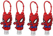 Cute Character Hand Sanitizer Holder, Sanitizer Case, Kids Sanitizer Holder Leak Proof Refillable Travel Containers, Liquid Soap, Lotion Hand Sanitizer Holder 4 pcs