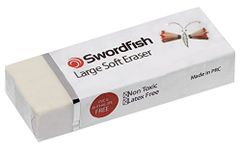 Swordfish ‘Large Soft’ Eraser [Pack of 2] PVC and Phthalate Free Eraser [40278]