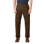 Dickies Men's Relaxed Fit Straight-Leg Duck Carpenter Jean, Brown, 38W x 30L