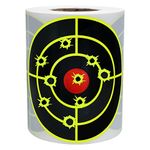 Hybsk Splatter Target Stickers 4 inch Reactive Targets for Shooting with Fluorescent Yellow Impact, Shooting Targets for BB Pellet Airsoft Guns (4 inch,Yellow)