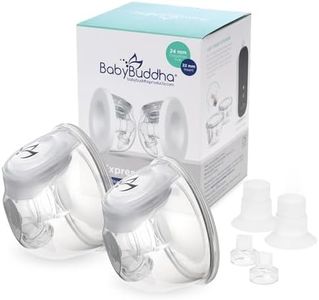 BabyBuddha Hands-Free Milk Collection Cups for Breast Pump (8fl oz. per Cup) Breast Milk Pump Containers - Compatible with BabyBuddha Breast Pump - Wearable Breast Pump Cups - Small, 2 Pack (22-24mm)