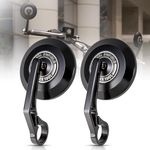 OTOROYS Premium Motorcycle Bar End Mirror, Round Convex Black for Hunter 350 | Meteor 350, Metal Handle and ABS Plastic Glasas Frame Set of 2