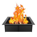 VEVOR Fire Pit Ring, 36x36 in Outer/30x30 in Inner Diameter, 10inch Height Square Fire Pit Insert, Heavy Duty Carbon Steel Liner DIY Campfire Ring above or In-Ground, for Outdoor Camping, Bonfires