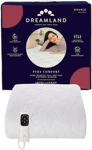 Dreamland – Double 100% Bamboo Electric Blanket, Fast Heating Underblanket, 6 Heat Settings, Hypoallergenic, Auto Safety Shut Off, Detachable Control, 190x137cm, Heated Blanket for Double Bed