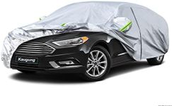 Kaugung 6 Layers Car Cover Custom Fit Ford Fusion Sedan from 2005 to 2024, Waterproof Car Cover All Weather for Automobiles Outdoor Indoor with Zipper Door, Sun Rain Dust Snow Protection.