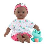 Corolle 9000100520 - Mon Premier Poupon Bath Baby Alyzee, Soft Body Bath Doll with Bath Animal, Sleeping Eyes, Vanilla Fragrance, Removable Dresses, 30 cm, Suitable for Children from 18 Months