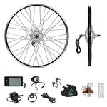 YOSE POWER Hub Motor 36V250W 28" Front Motor Bicycle E-Bike Hub Conversion Kit Silver DIY E-bike with LCD Display