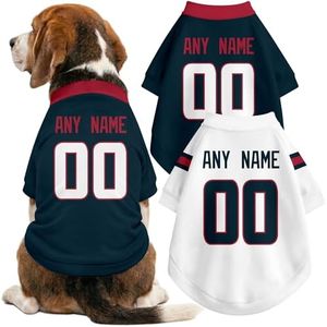 DALLASC Houston Dog Clothes Custom Name Number T Shirt for Dog Gifts