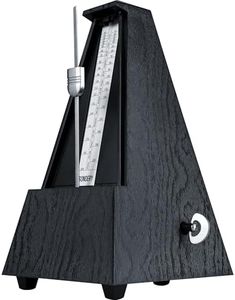 Sondery Classic Mechanical Metronome with Bell for Piano Guitar Drum Violin Saxophone All Instruments, Tempo Range 40-208bpm, Beats 02346, Black Wood Grain ABS Case with Comfortable Click Sound