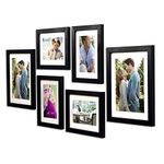 Art Street -Photo Frame Set Black Chief 6 Pcs (Photo Size 8x10 Inches - 2 Units, 6x8 inches 4 units.