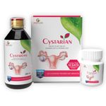 Sayurvedic Cystarian PCOS/PCOD Care Combo - Ayurvedic Supplements Kit for Women | Hormonal Balance & Ovary/Uterine Cyst Control | Regulates Ovulation | Includes 20 Capsules + 200ml Tonic