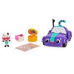 Gabby's Dollhouse Carlita Toy Car with Pandy Paws Collectible Figure and 2 Accessories, Kids Toys for Ages 3 and up