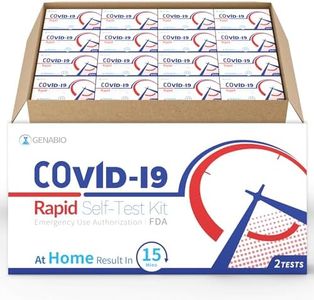 Genabio COVID-19 Rapid Self-Test Kit (15 Minute Results), OTC at Home Self Test, Non-Invasive Short Nasal Swab, FDA/EUA Authorized, HSA/FSA Eligible (102 2-Test Packs, 204 Tests)
