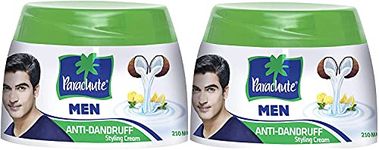 ADAM ZAC Parachute Anti-Dandruff Hair Cream For Men, 2 x 140 ml