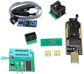 KOOBOOK 1Set CH341A 24 25 Series EEPROM Flash BIOS USB Programmer+SOIC8 SOP8 Test Clip+SPI Flash 1.8V Adapter+SOP8 SOIC8 to DIP8 Adapter Socket Converter