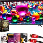 LG 65UA7700PUB 65 Inch UA77 LED AI 4K UHD Smart webOS TV (2025) Bundle with Premiere Movies Streaming, 6Ft HDMI Cable & Deco Gear CPS Exclusive 26 Month Protection Pack (BEACH-CPS-26M750)