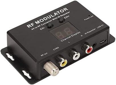 Mini RF Modulator AV to RF Convertor, Digital RF Modulator Professional PAL NTSC 21 Channel AV to RF Convertor for DVR DVD