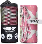 Hero Microfiber Large Beach Towel Compact for Travel (Stay Pawsitive, 40" x 72")