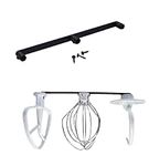 Slim Profile Mixer Organizer Mount | Compatible With All Kitchen Mixer Accessories | Space Saver for Wall or Below Cabinets | Made in USA (Black)