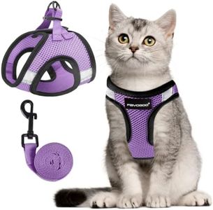 FAYOGOO Cat Harness, Cat Leash, Dog Harness for Cats, Puppy and Anti-Escape Adjustable Cat Harness with Reflective Coating Leash for Puppies or Cats Outdoor Walking