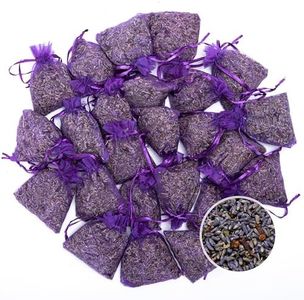 Lavande Sur Terre Pack of 24 Lavender and Cloves Sachets for Clothes Storage, Home Fragrance Sachet for Closets, Garment Bag or Drawers, LV-S-H-24