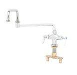 T&S Brass B-0251 Double Pantry Faucet with Single Hole Base, 4-Inch Spreader and 15-Inch Double-Joint Swing Nozzle