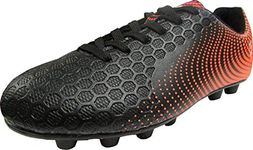 Vizari Stealth Firm Ground Soccer Cleats - Lightweight, Durable & Comfortable Kids & Youth Soccer Cleats with Excellent Traction - Girls & Boys Soccer Shoes with Padded Heel & Anti-Stretch Lining,